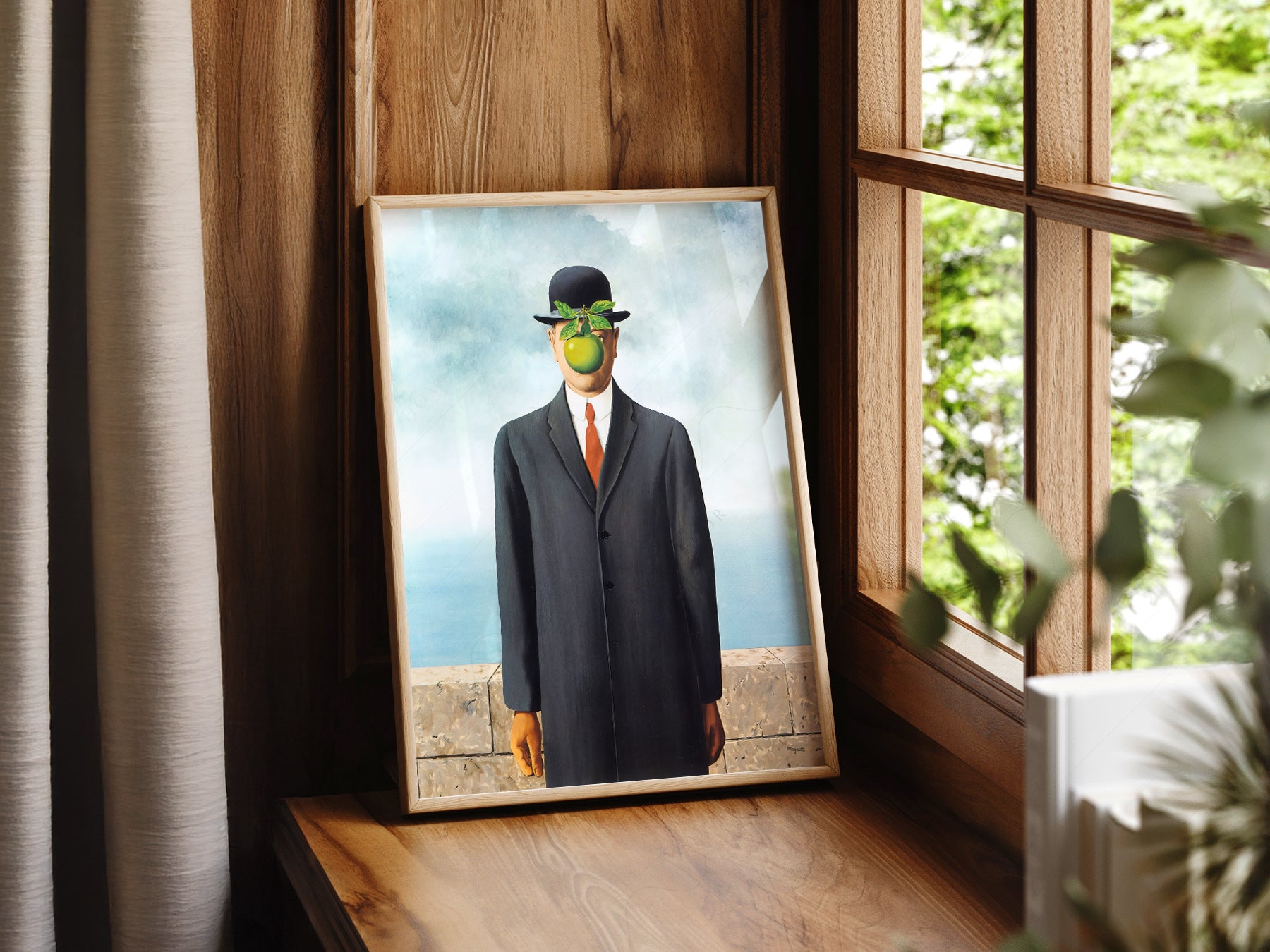 Multiple size options for René Magritte The Son of Man wall art print display