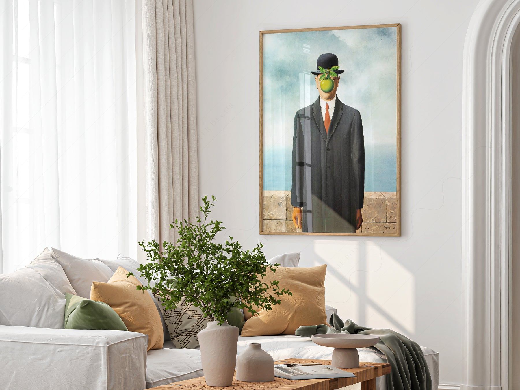 René Magritte The Son of Man print on 100% Cotton Matte Paper – texture detail