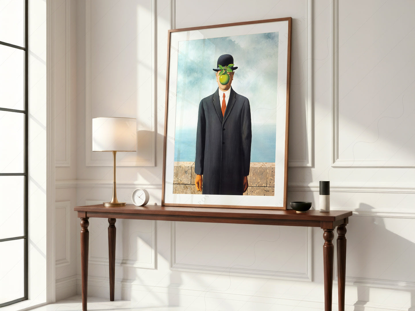 Close-up of René Magritte The Son of Man archival print on Premium Matte Paper