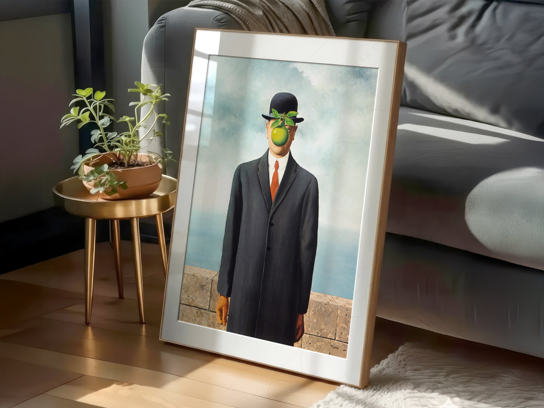 Gallery wall featuring René Magritte The Son of Man fine art print