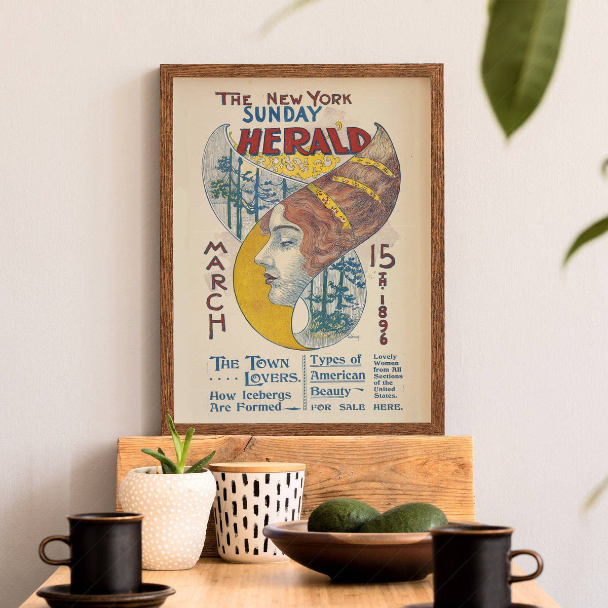 NYC Sunday Herald poster, Vintage posters, New York City