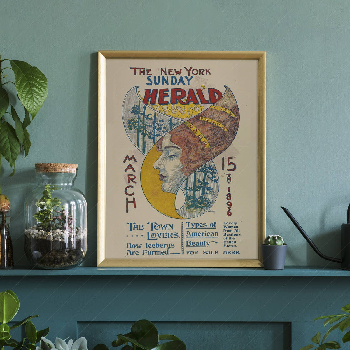 NYC Sunday Herald poster, Vintage posters, New York City