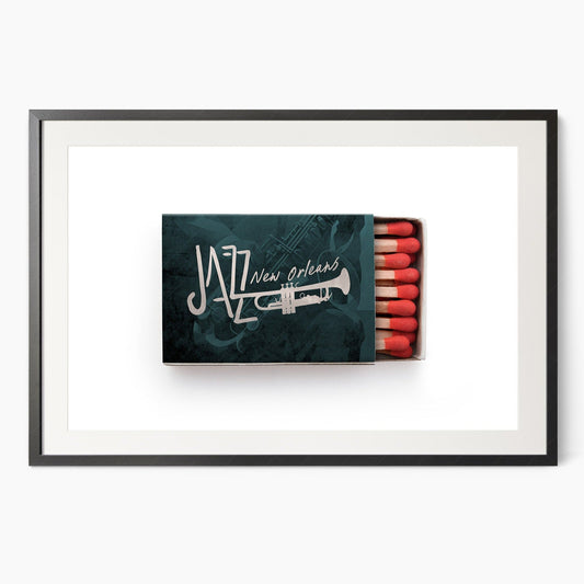 New Orleans, Jazz poster, Music festival, Retro matchbox wall art