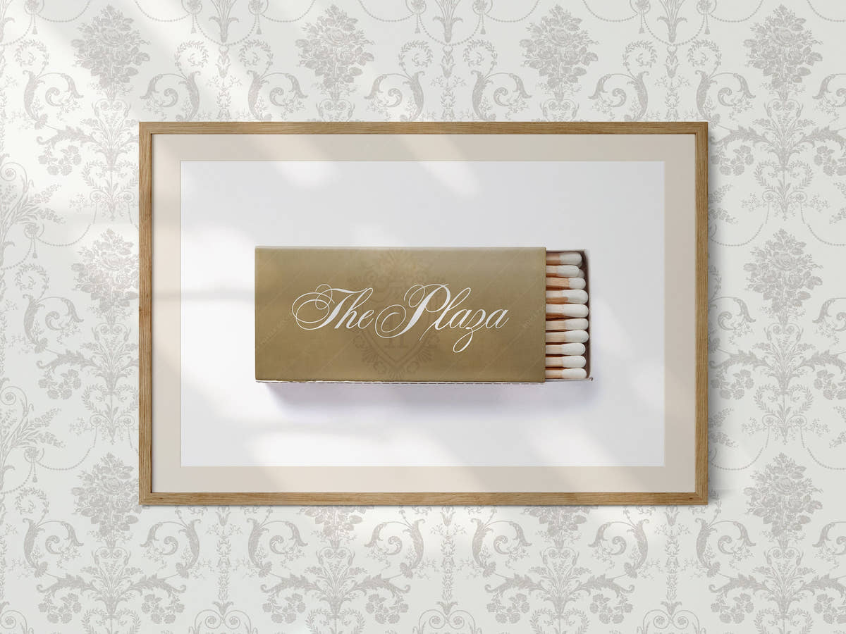 New York Poster, The Plaza Hotel, Iconic place wall art, Vintage matchbox wall art