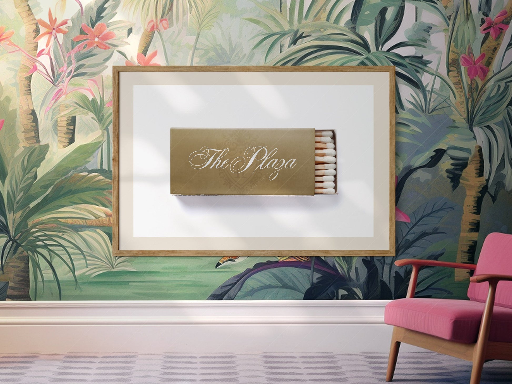 New York Poster, The Plaza Hotel, Iconic place wall art, Vintage matchbox wall art
