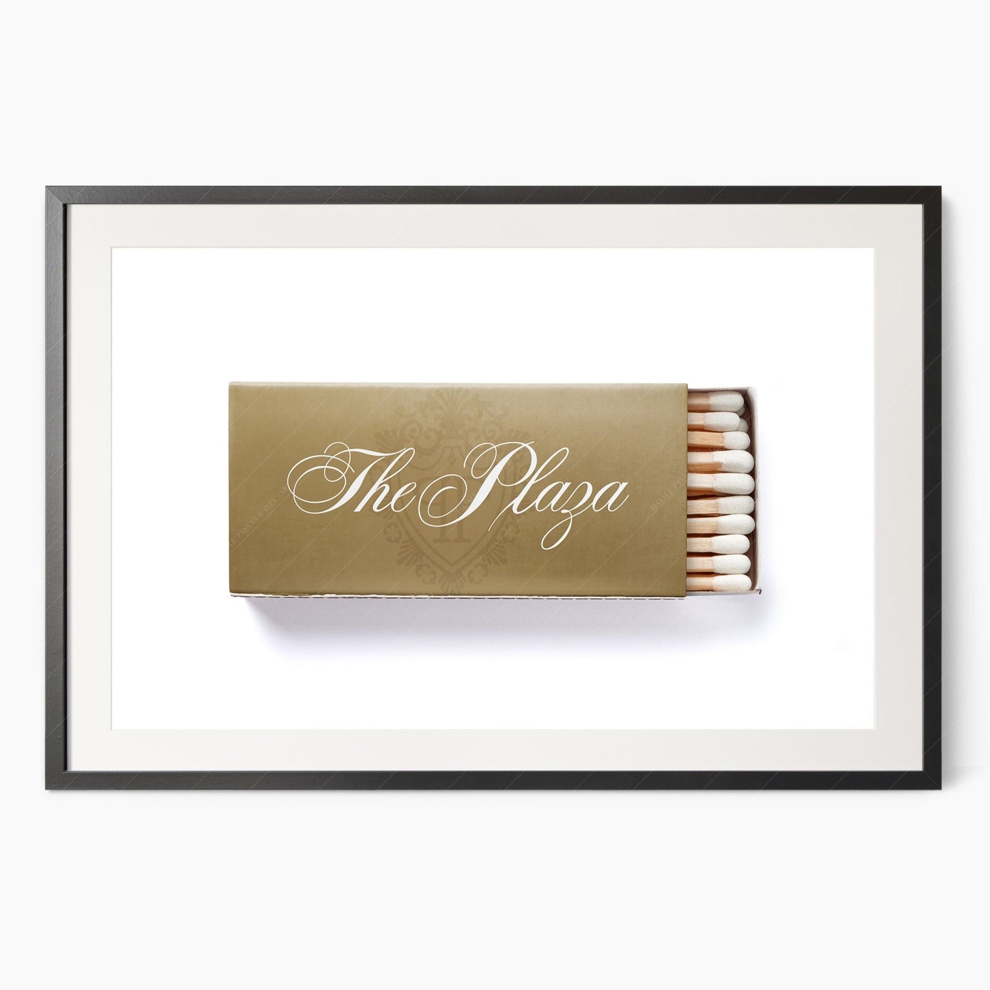 New York Poster, The Plaza Hotel, Iconic place wall art, Vintage matchbox wall art