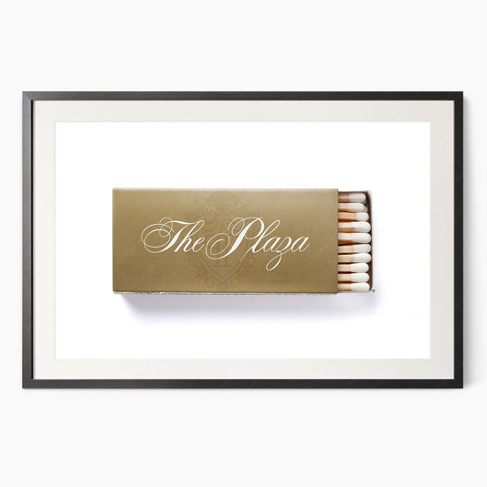New York Poster, The Plaza Hotel, Iconic place wall art, Vintage matchbox wall art