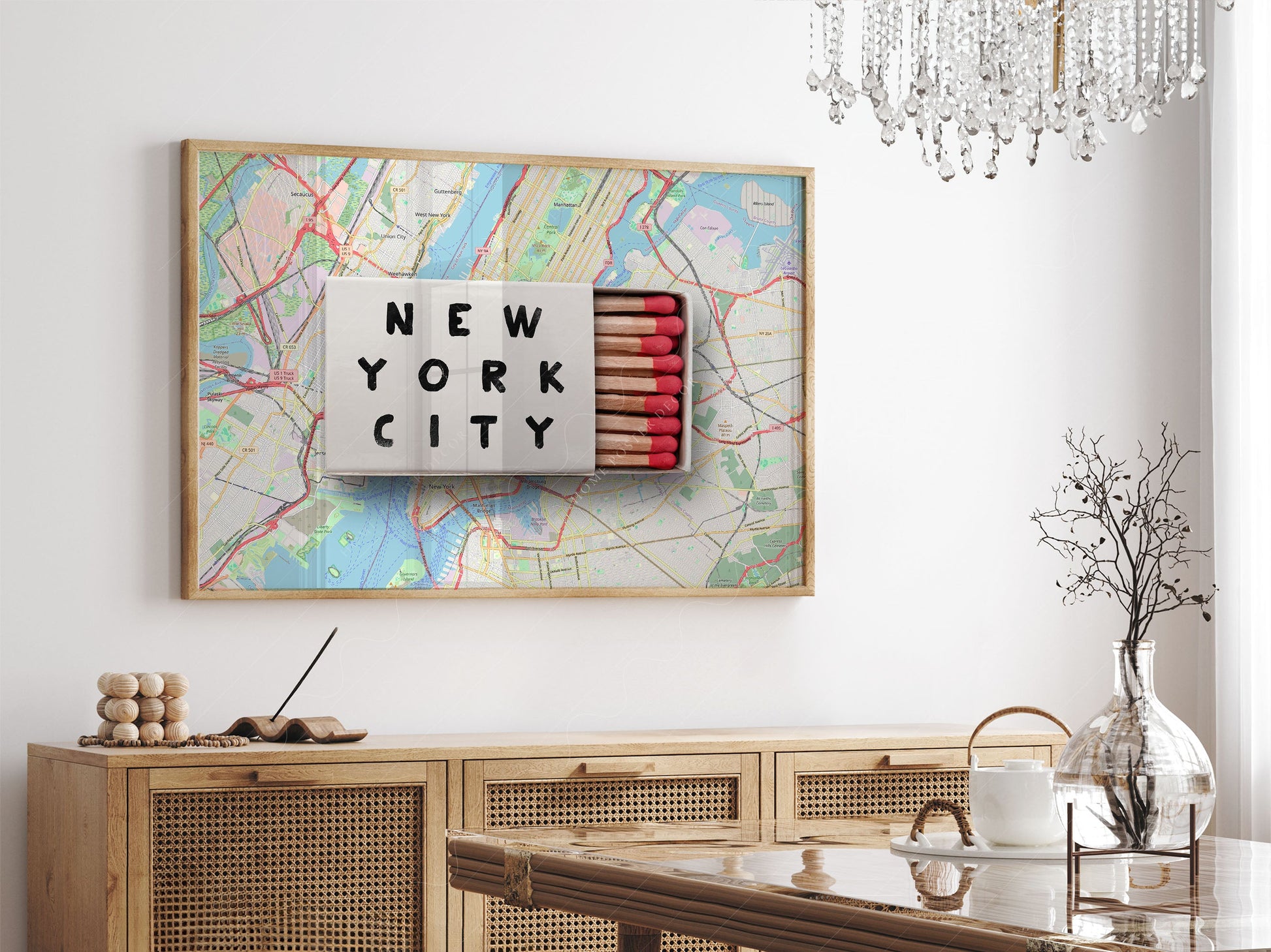 New York Print, Matchbox Photo, Map City Wall Art