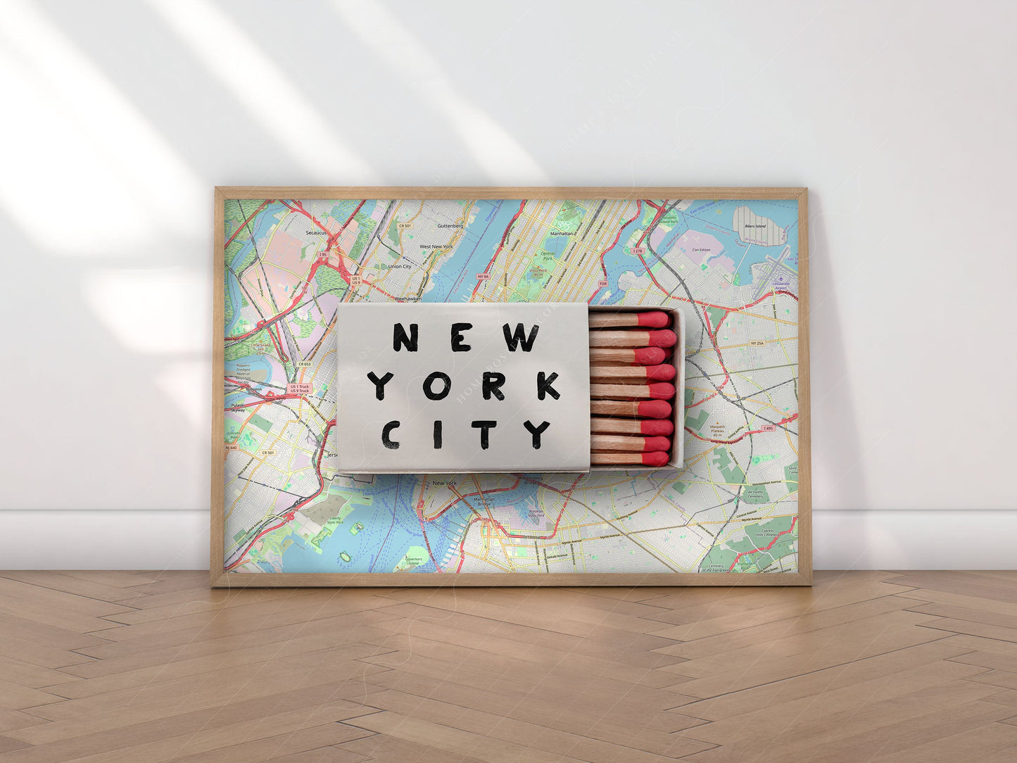 New York Print, Matchbox Photo, Map City Wall Art