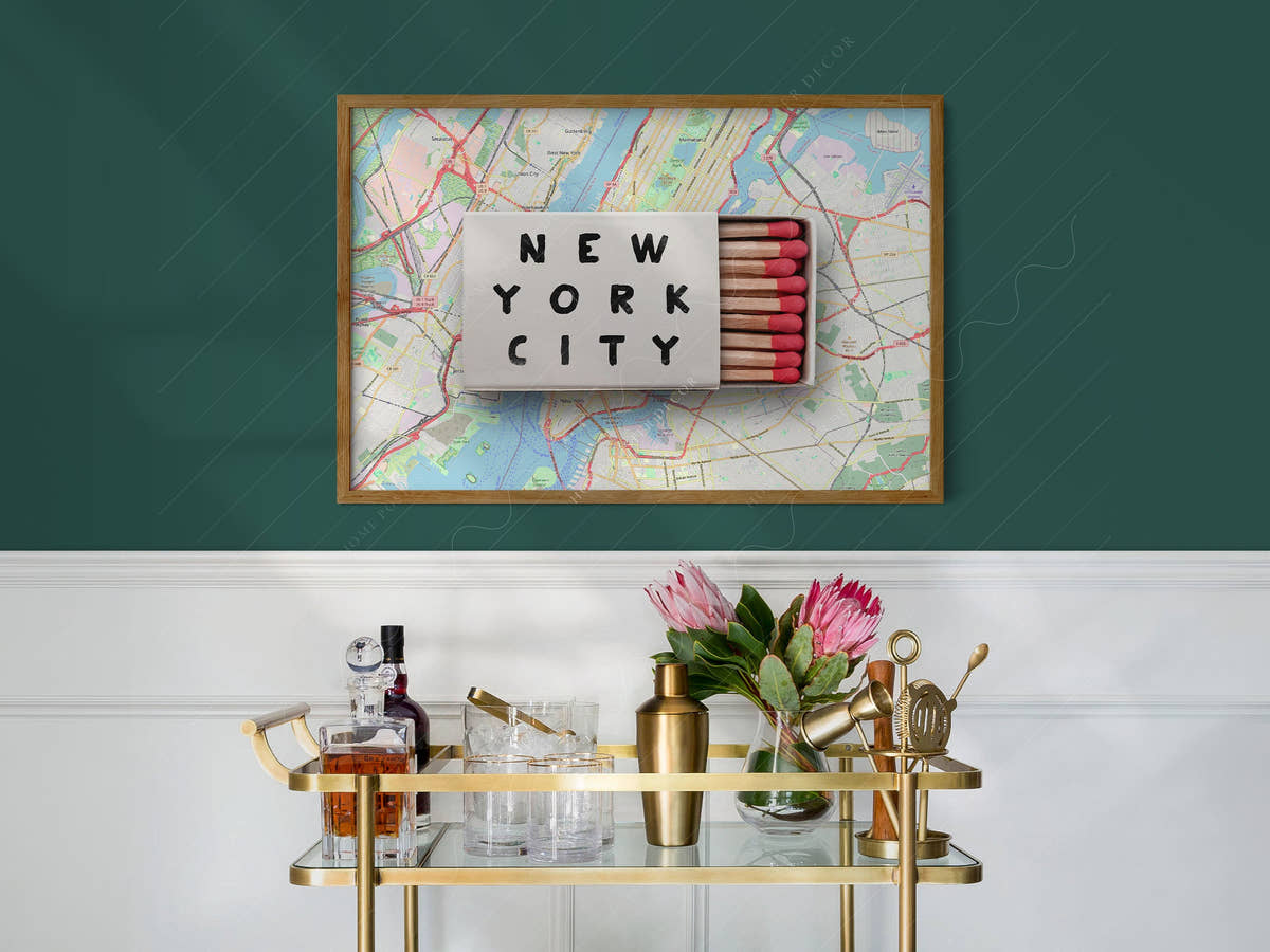 New York Print, Matchbox Photo, Map City Wall Art