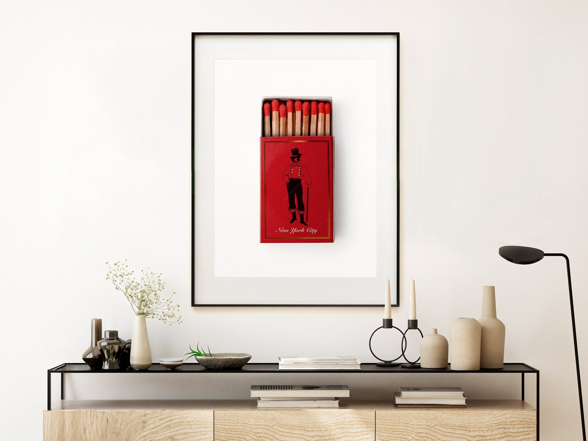 New York wall art, Matchbox print, The Bowery Hotel