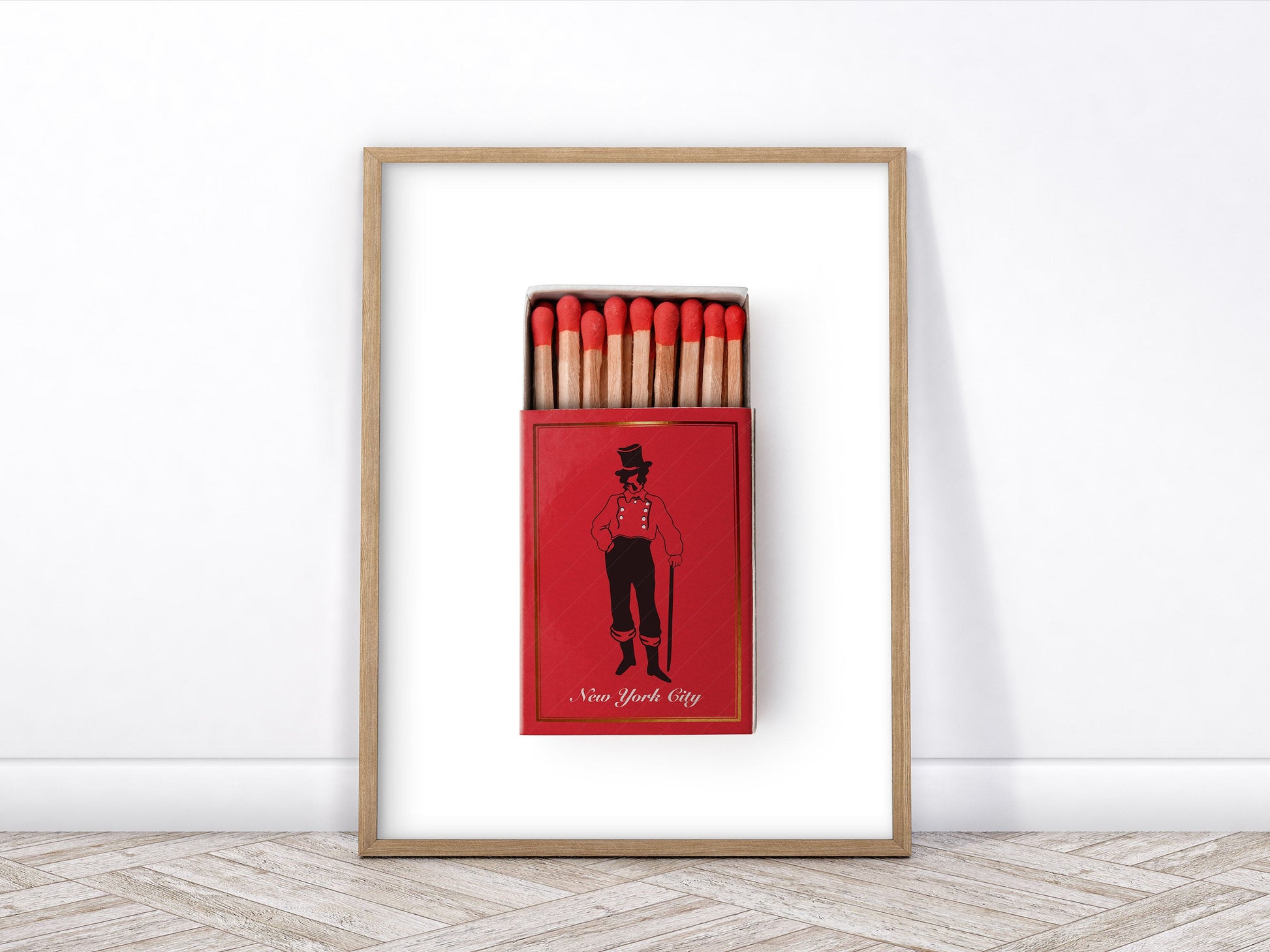 New York wall art, Matchbox print, The Bowery Hotel