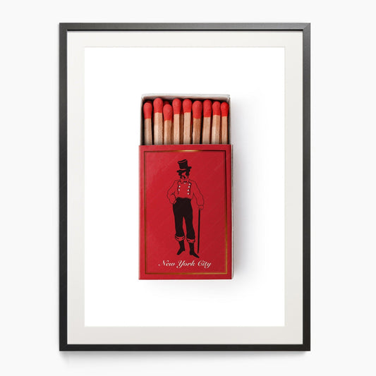 New York wall art, Matchbox print, The Bowery Hotel