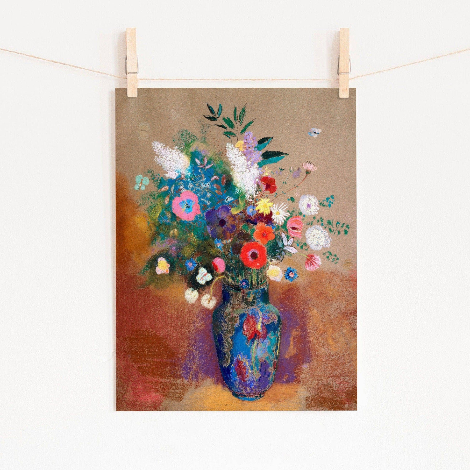 Odilon Redon, Flower in vase 1906, Fine Art Print