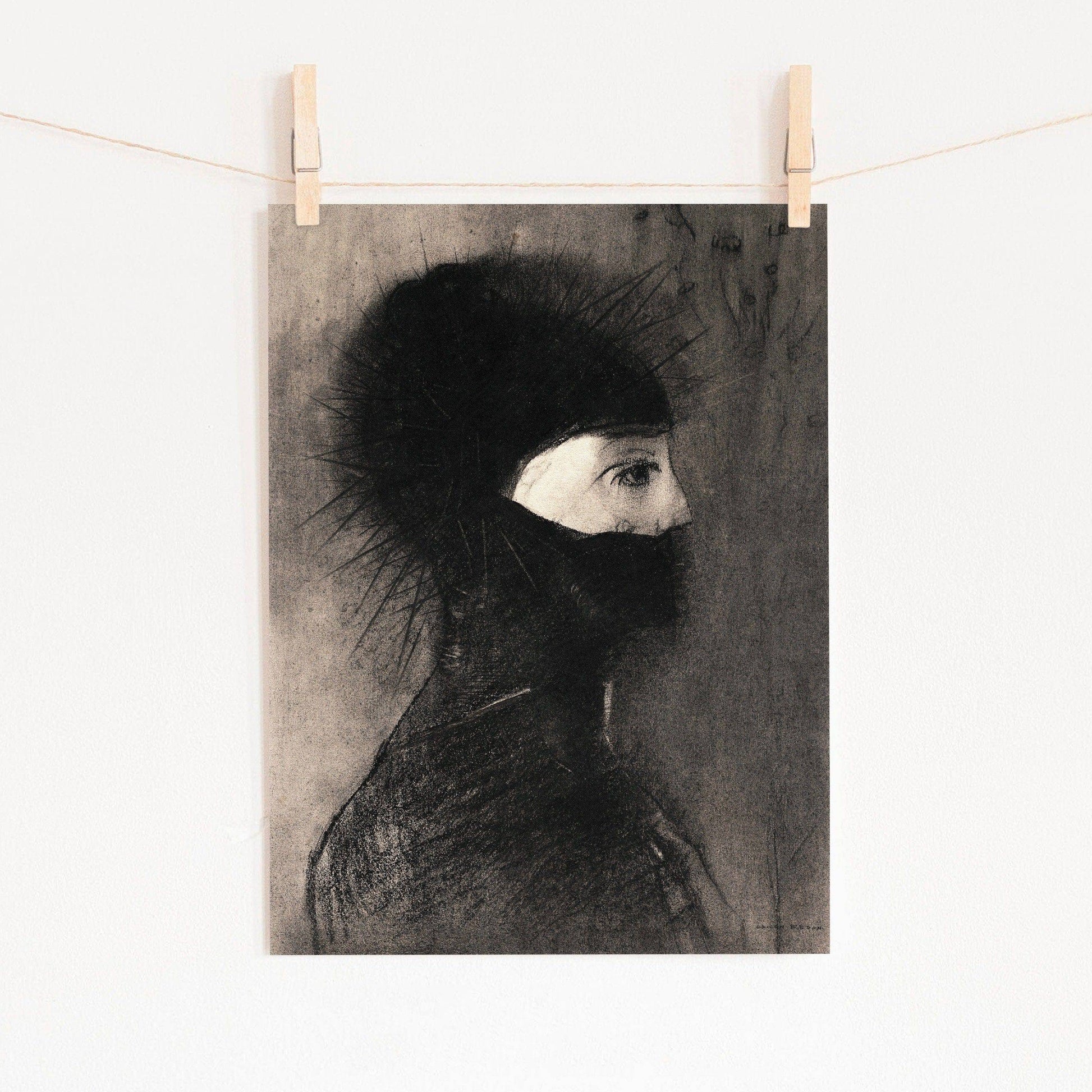 Odilon Redon, Helmet, Armor 1891, Fine Art Print