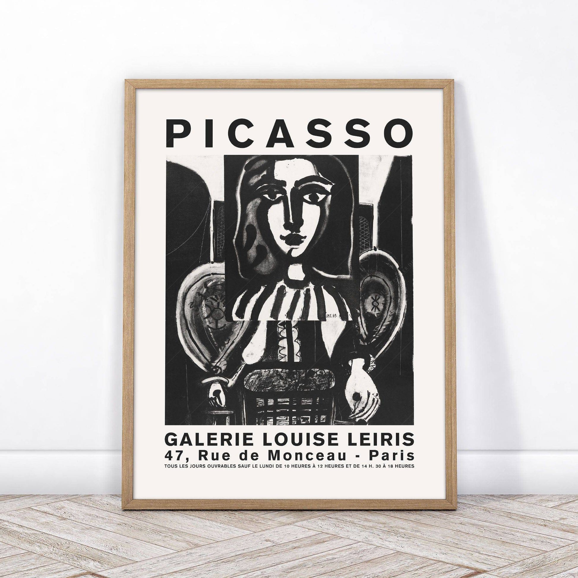 Pablo Picasso, Exhibition Poster, Black and White Modern art