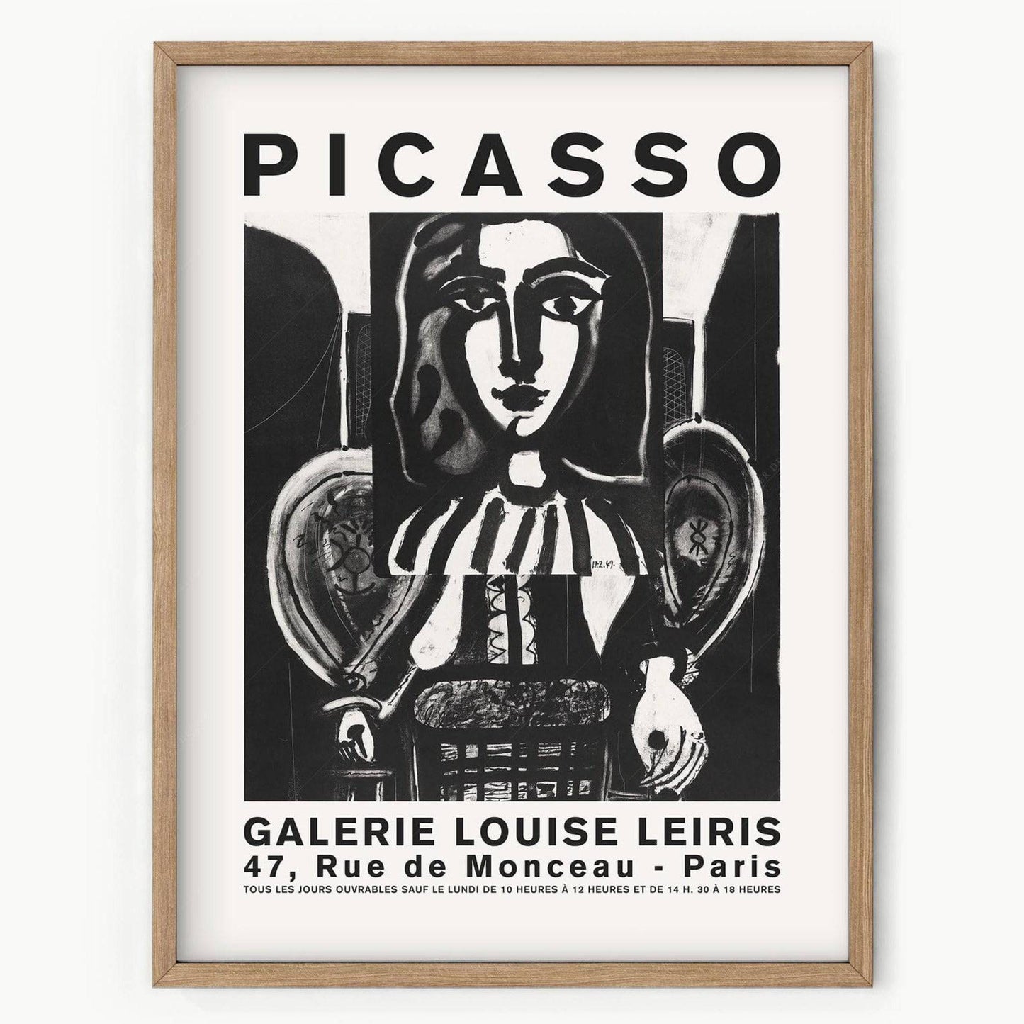 Pablo Picasso, Exhibition Poster, Black and White Modern art