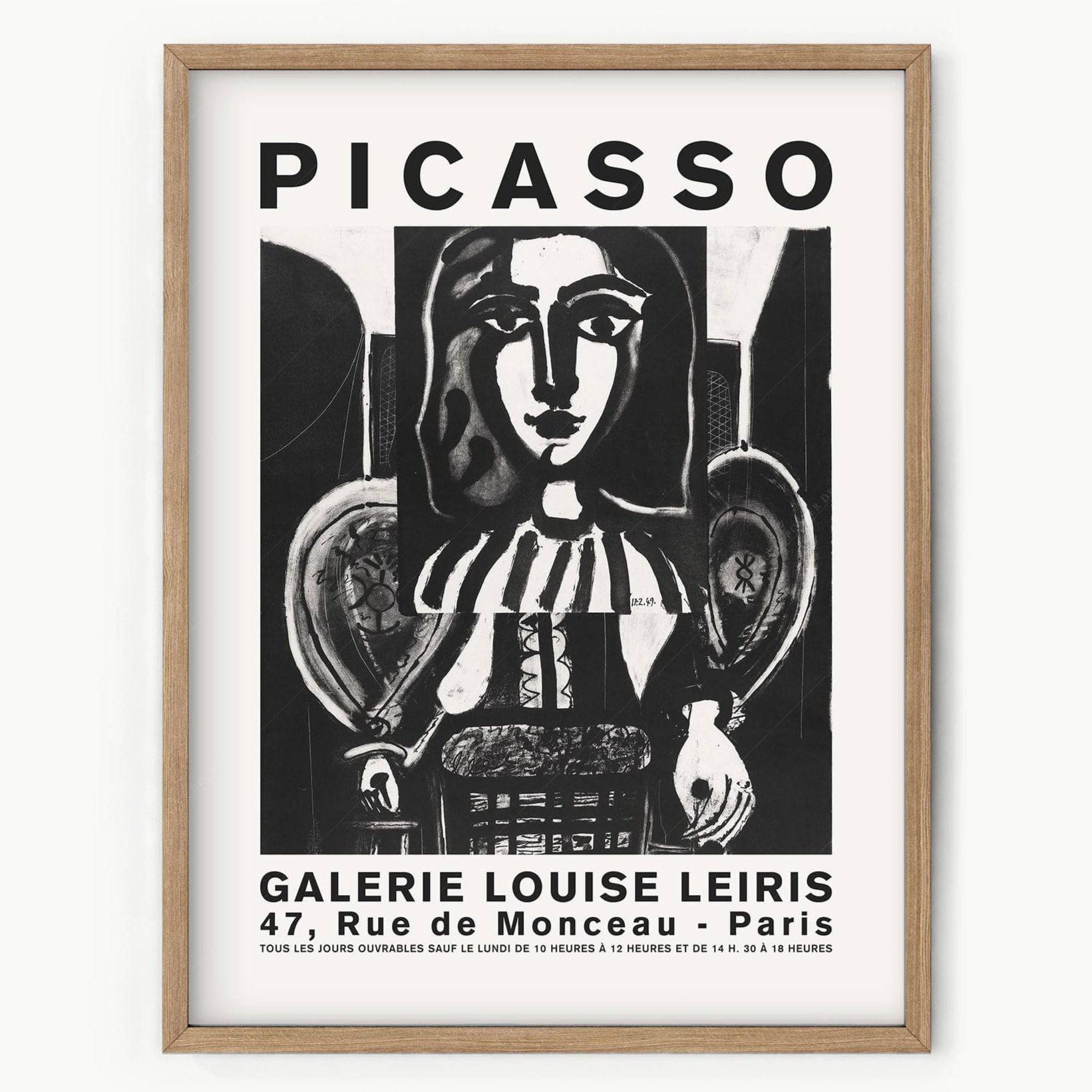 Pablo Picasso, Exhibition Poster, Black and White Modern art