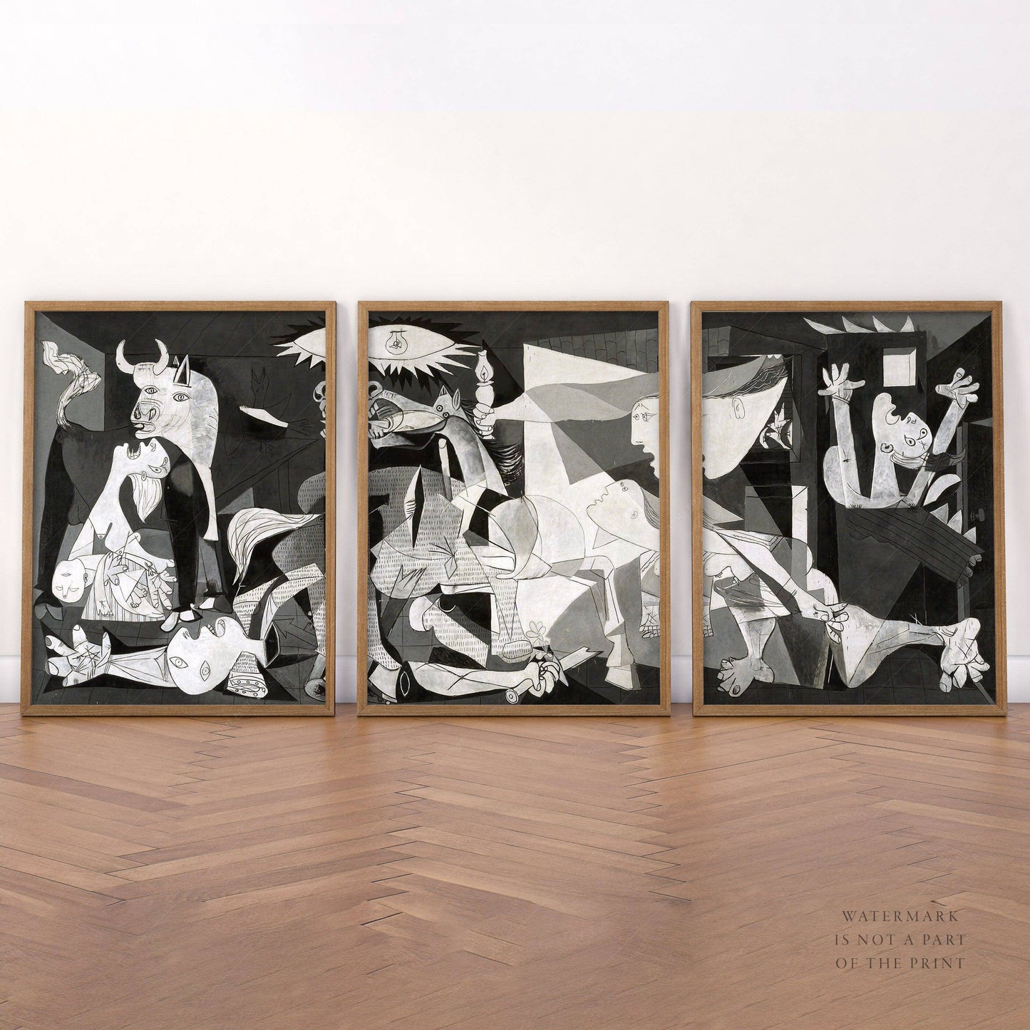 Pablo Picasso, Guernica 1937, Triptych wall decor