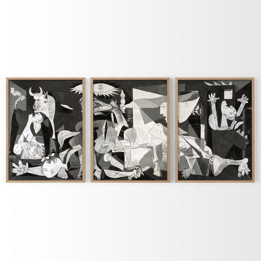 Pablo Picasso, Guernica 1937, Triptych wall decor