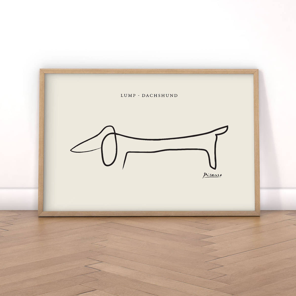 Pablo Picasso, Lump Dog poster, Dachshund art