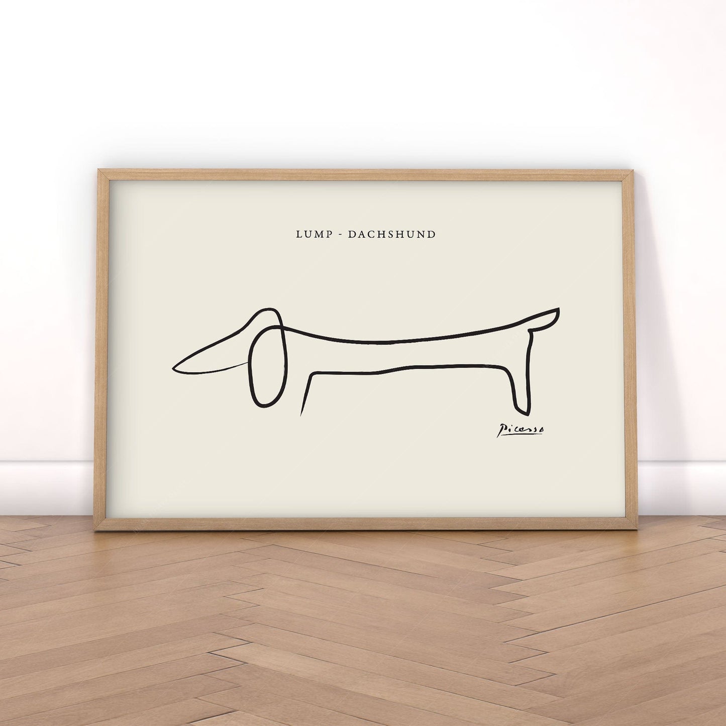 Pablo Picasso, Lump Dog poster, Dachshund art