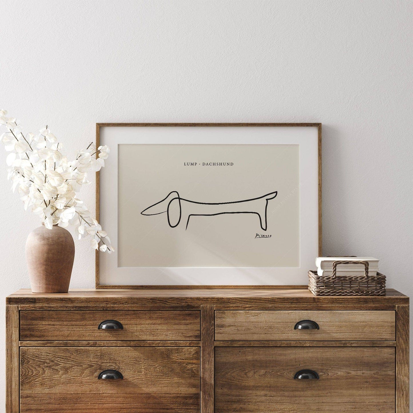 Pablo Picasso, Lump Dog poster, Dachshund art