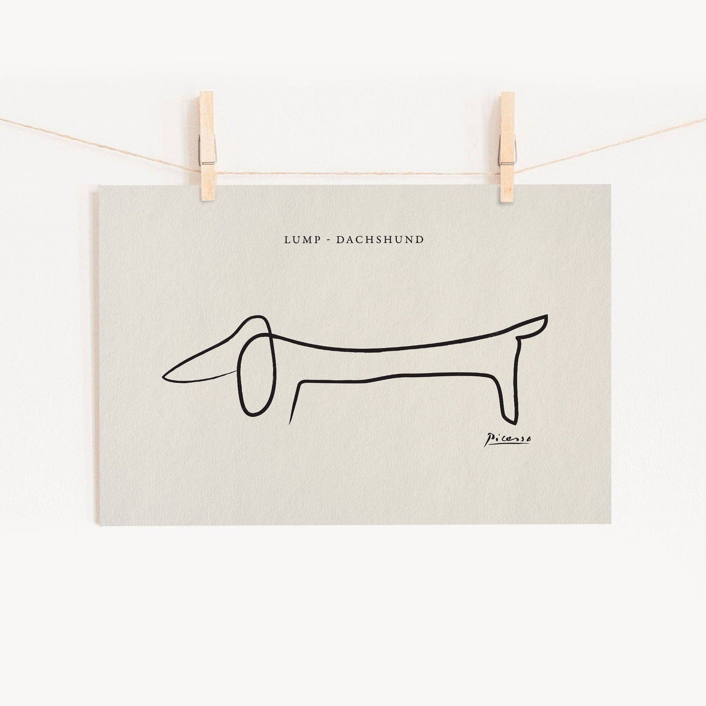 Pablo Picasso, Lump Dog poster, Dachshund art