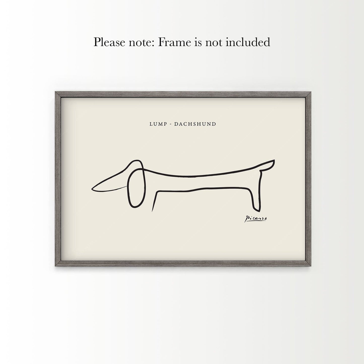 Pablo Picasso, Lump Dog poster, Dachshund art