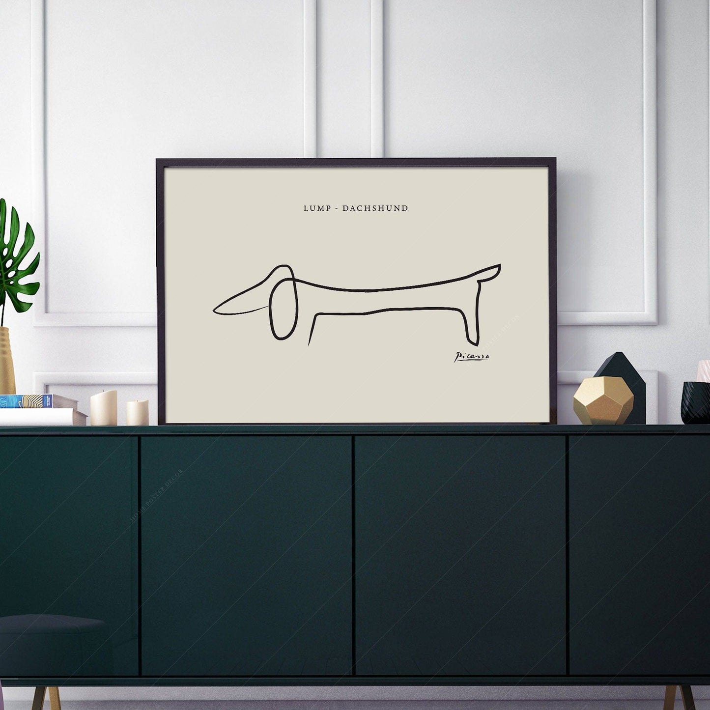 Pablo Picasso, Lump Dog poster, Dachshund art