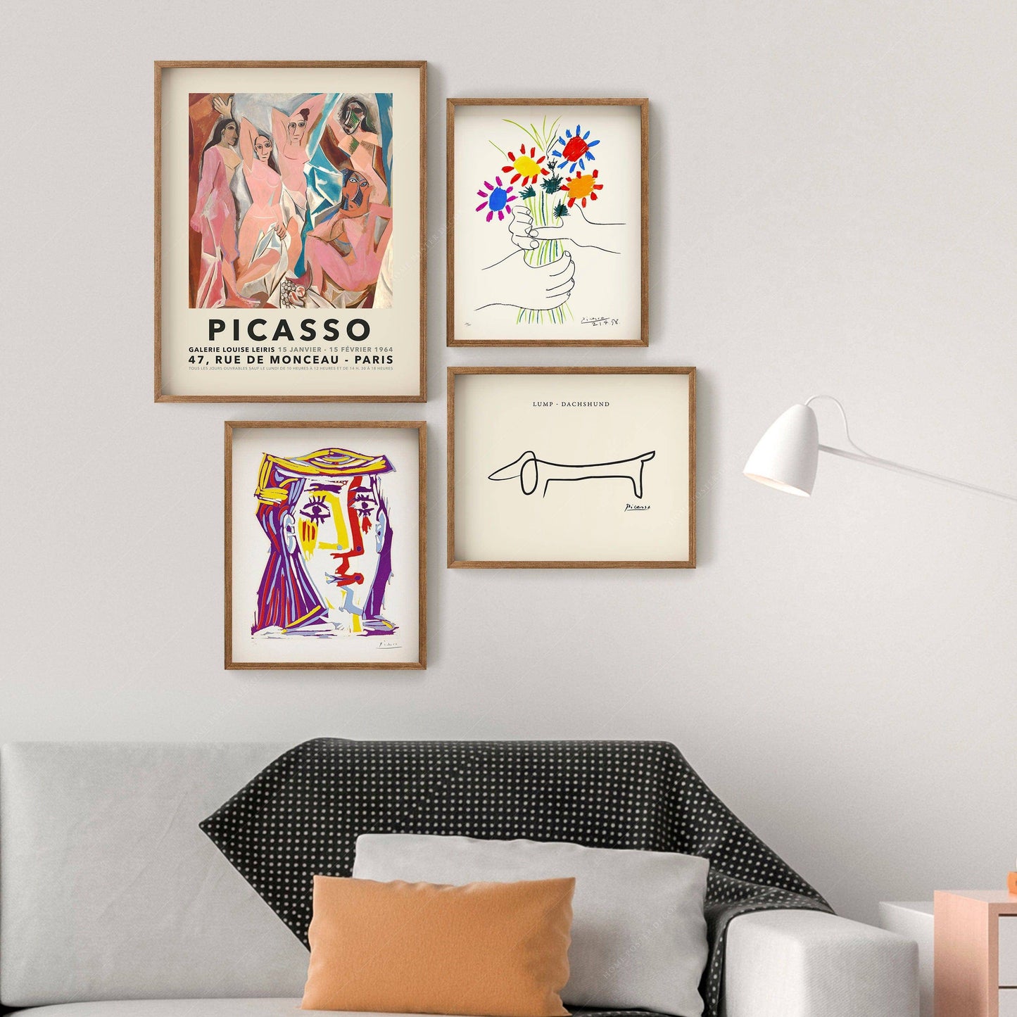 Pablo Picasso Prints, Gallery Wall Set of 4 Prints