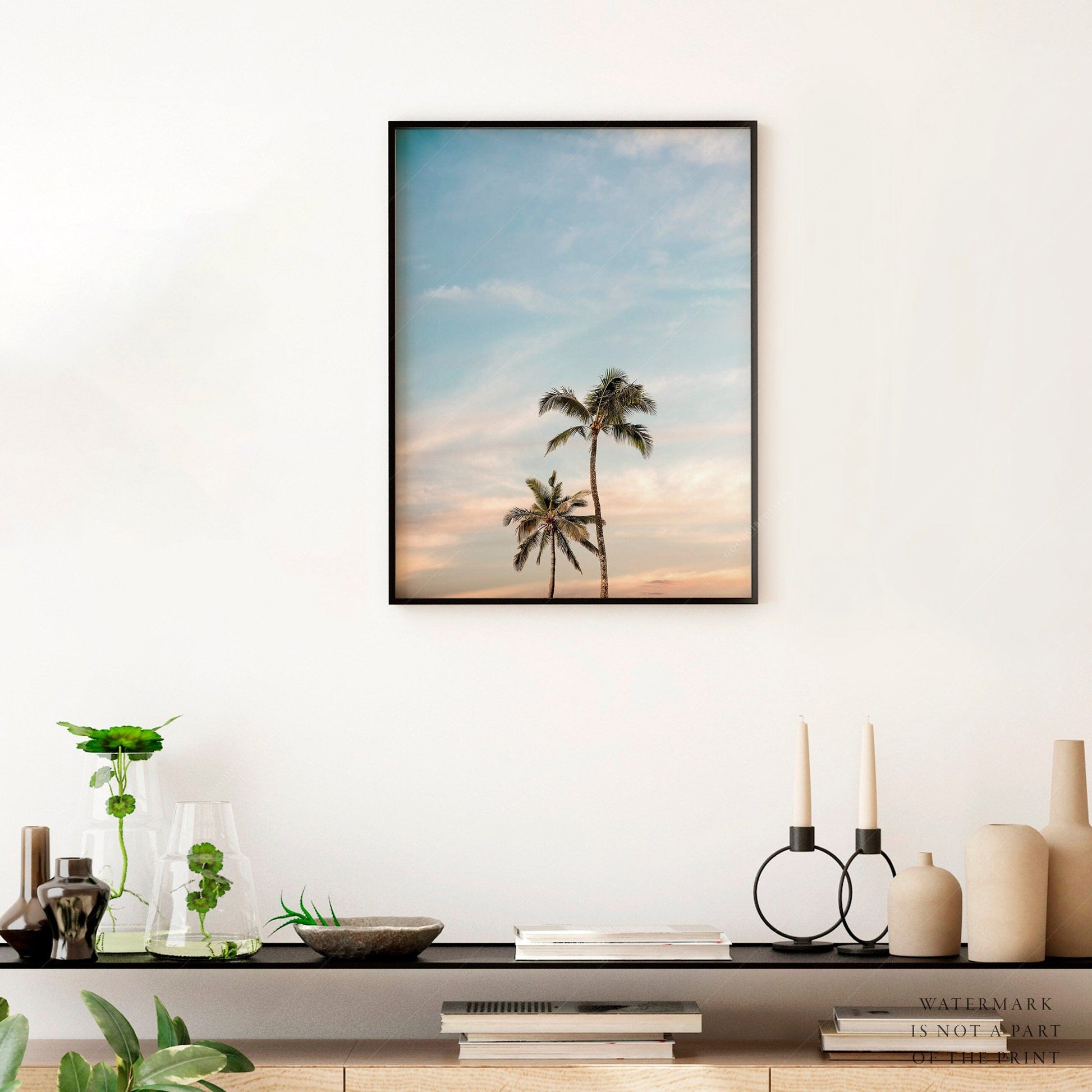 Palm Tree Art Print, Tropical Wall Art, Coastal Print