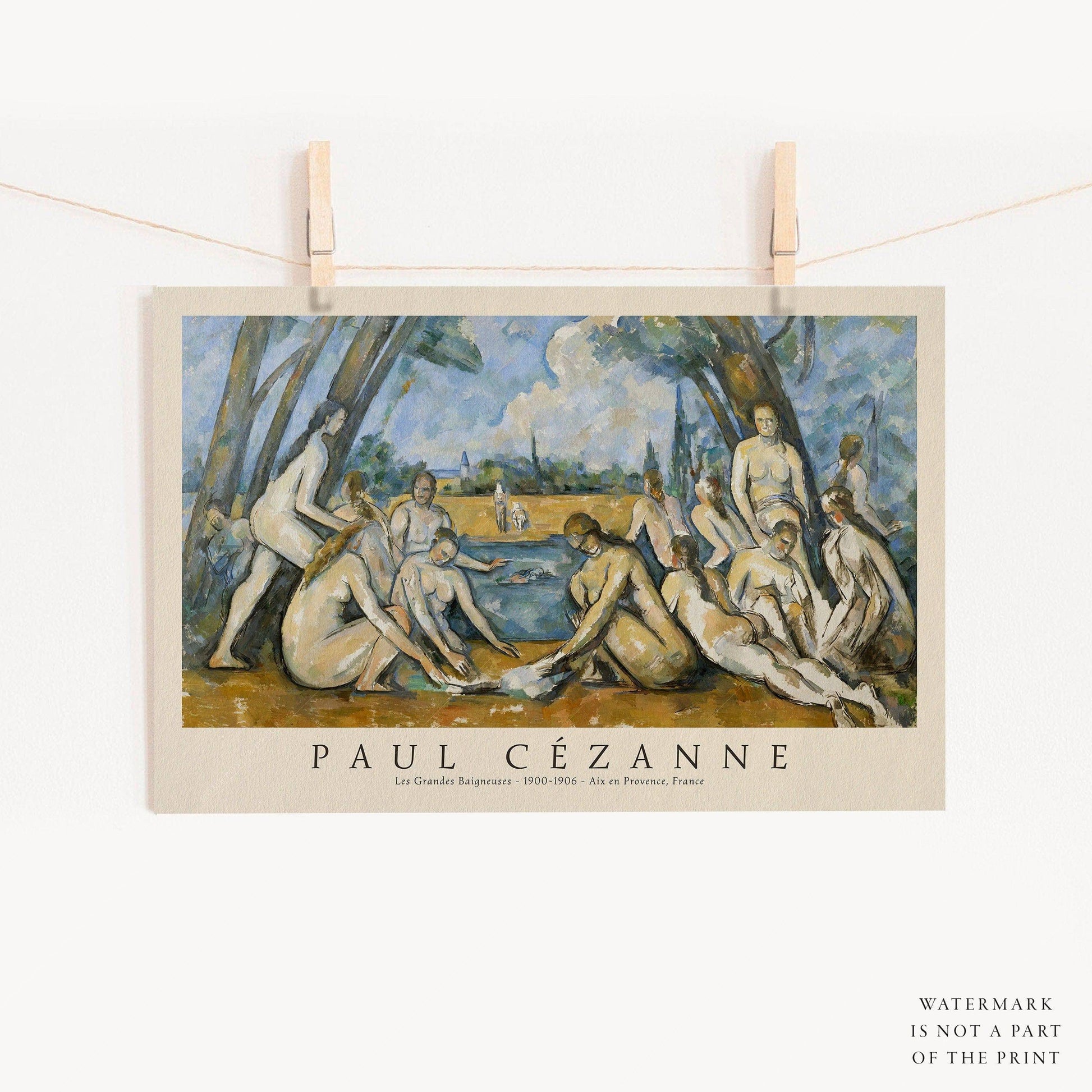 Paul Cézanne, Large Bathers Art Print