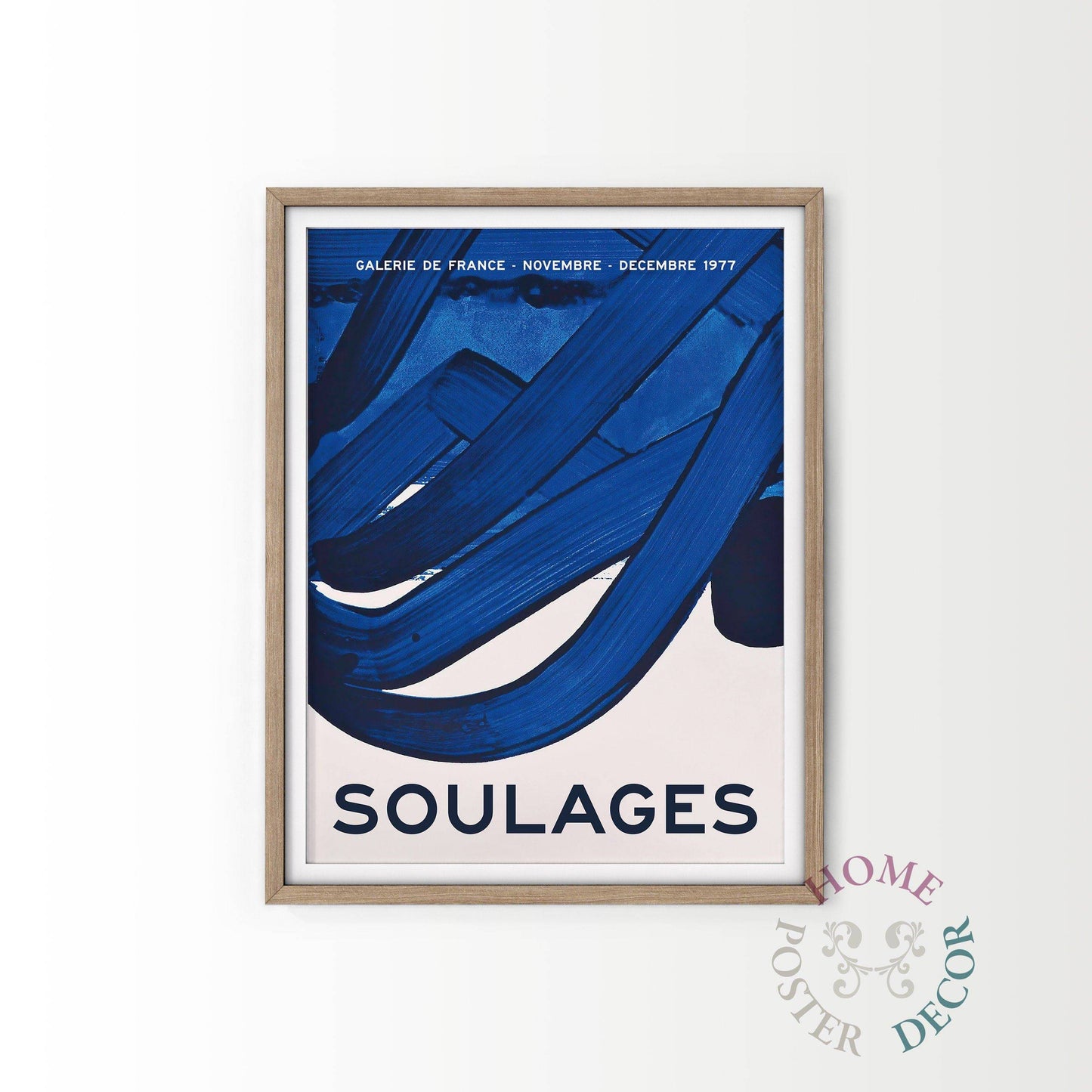 Pierre Soulages Poster, Exhibition Wall Art, Modern Prints