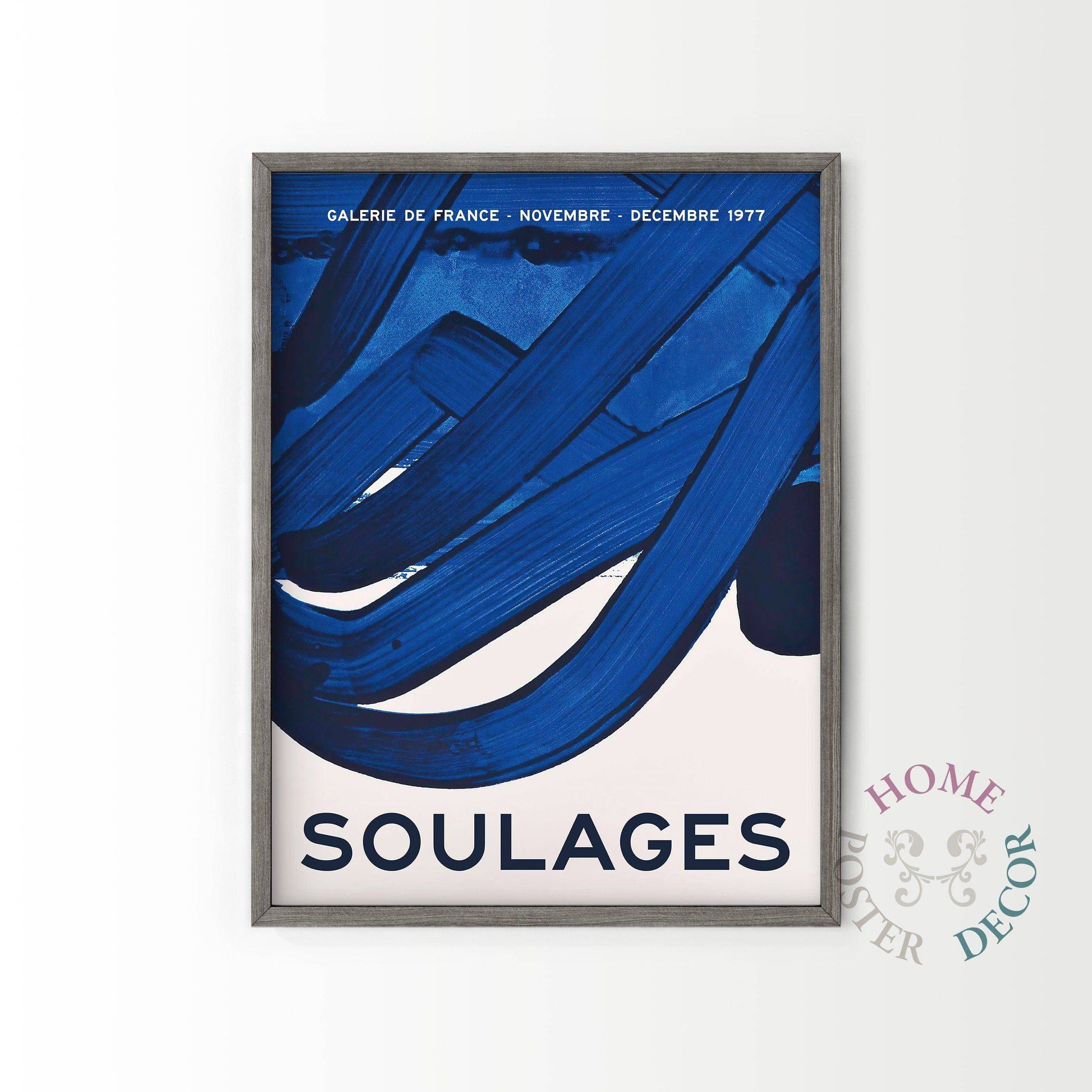 Pierre Soulages Poster, Exhibition Wall Art, Modern Prints