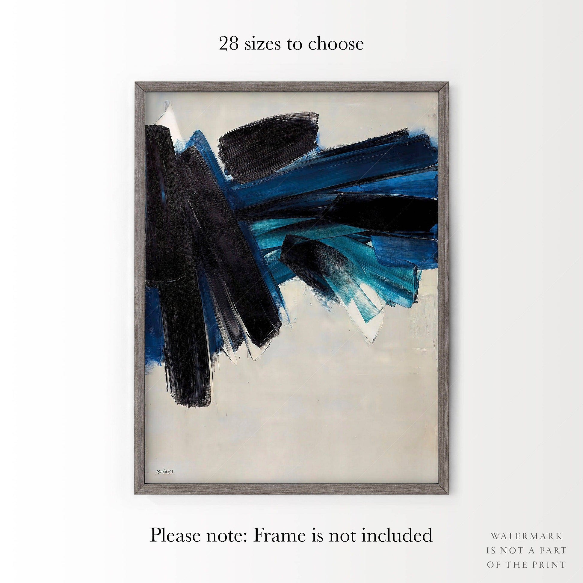 Pierre Soulages Poster, Exhibition Wall Art, Modern Prints