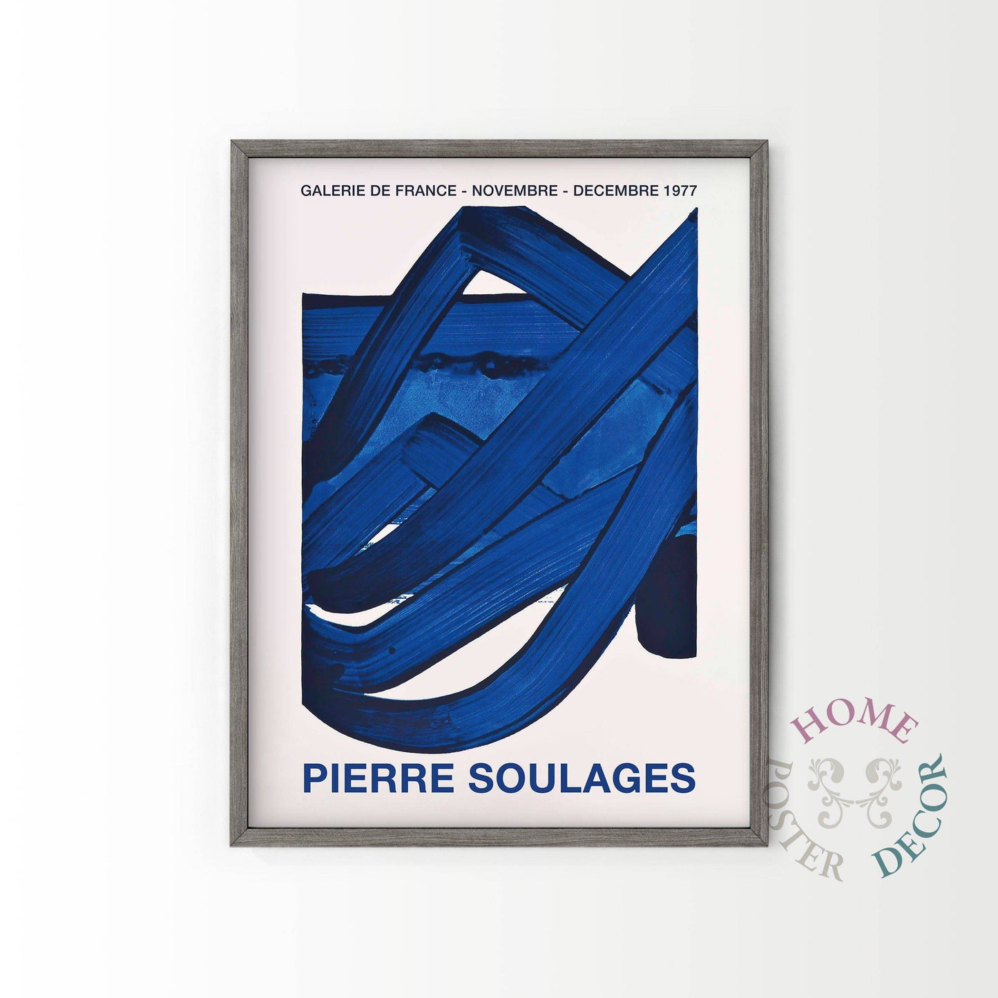 Pierre Soulages Poster, Exhibition Wall Art, Modern Prints