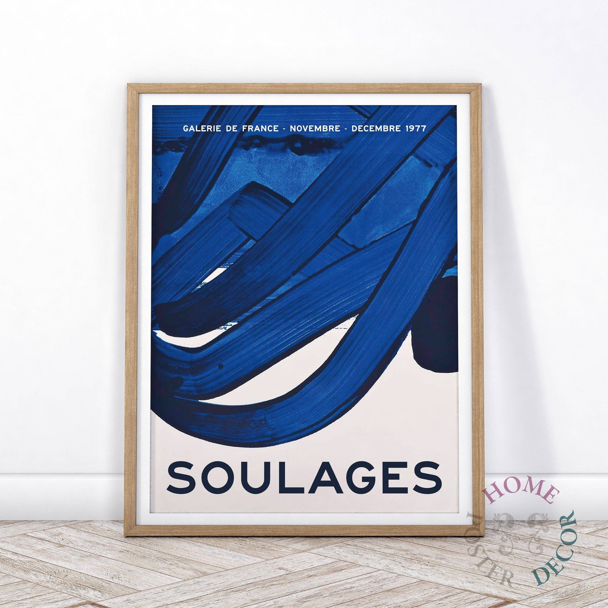 Pierre Soulages Poster, Exhibition Wall Art, Modern Prints