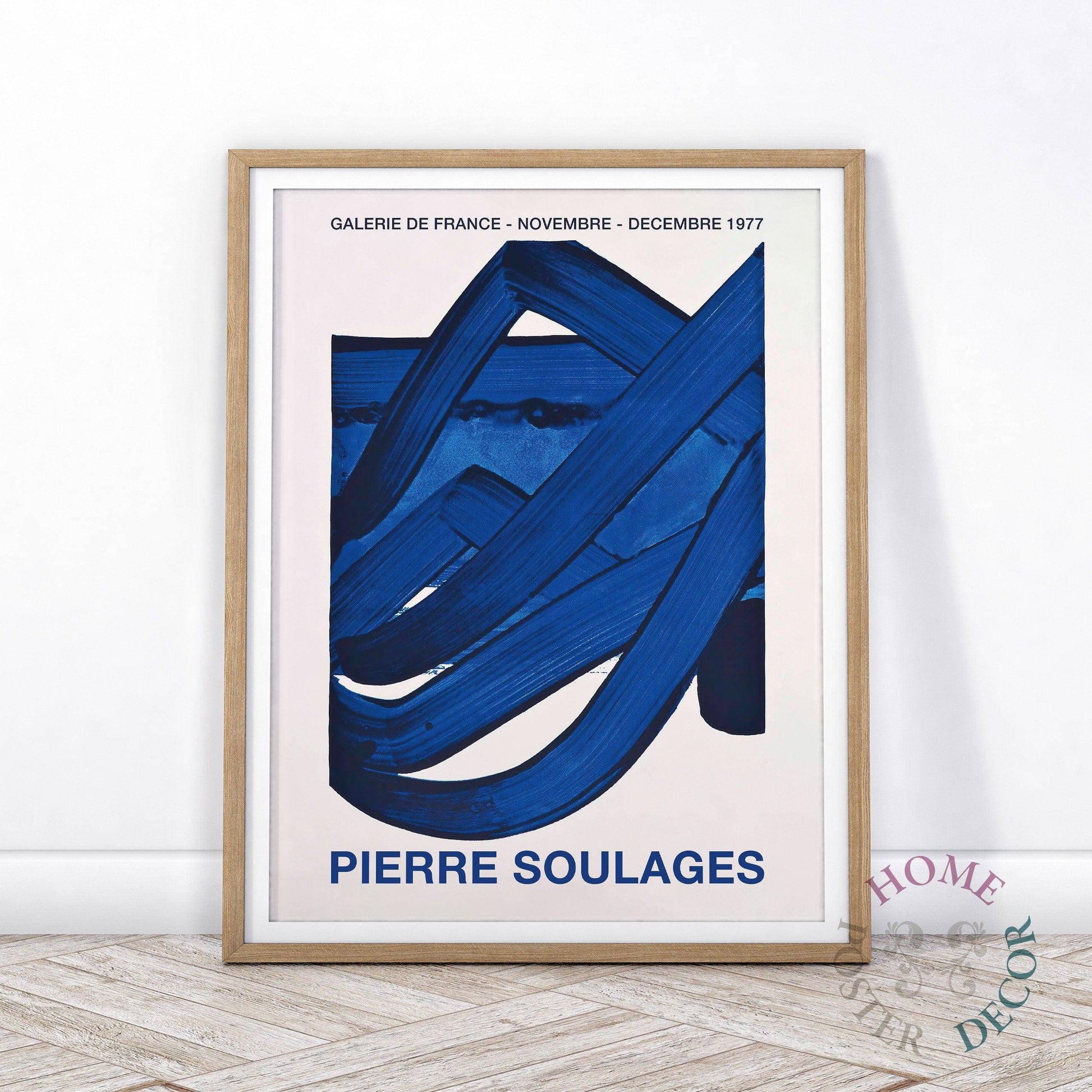 Pierre Soulages Poster, Exhibition Wall Art, Modern Prints