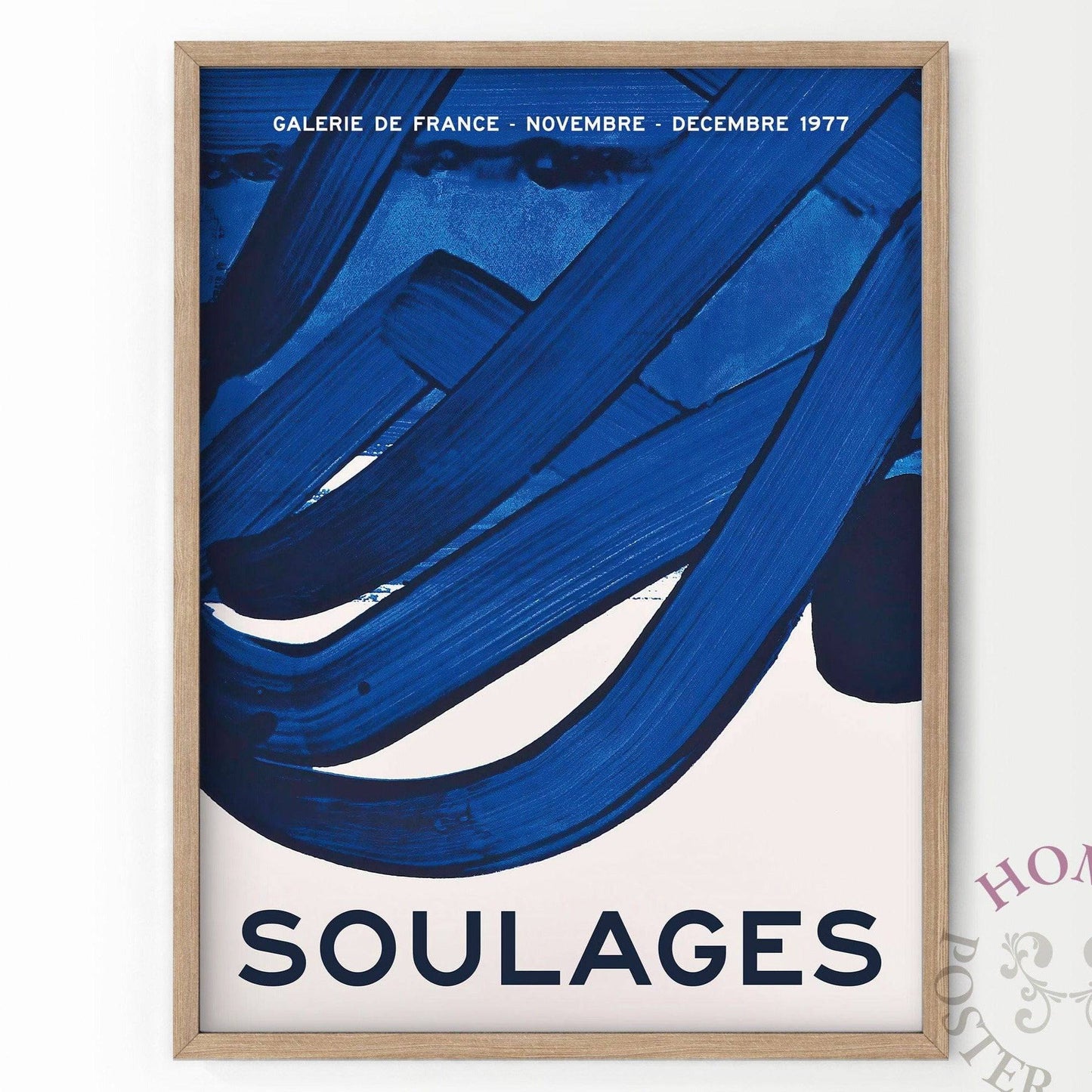 Pierre Soulages Poster, Exhibition Wall Art, Modern Prints