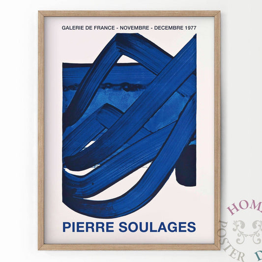 Pierre Soulages Poster, Exhibition Wall Art, Modern Prints