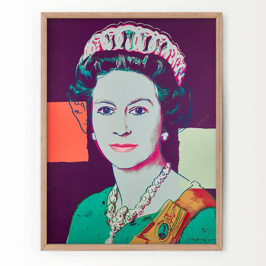 Queen Elizabeth II, Andy Warhol Poster, Pop Art, Famous Portrait, British Royal Family