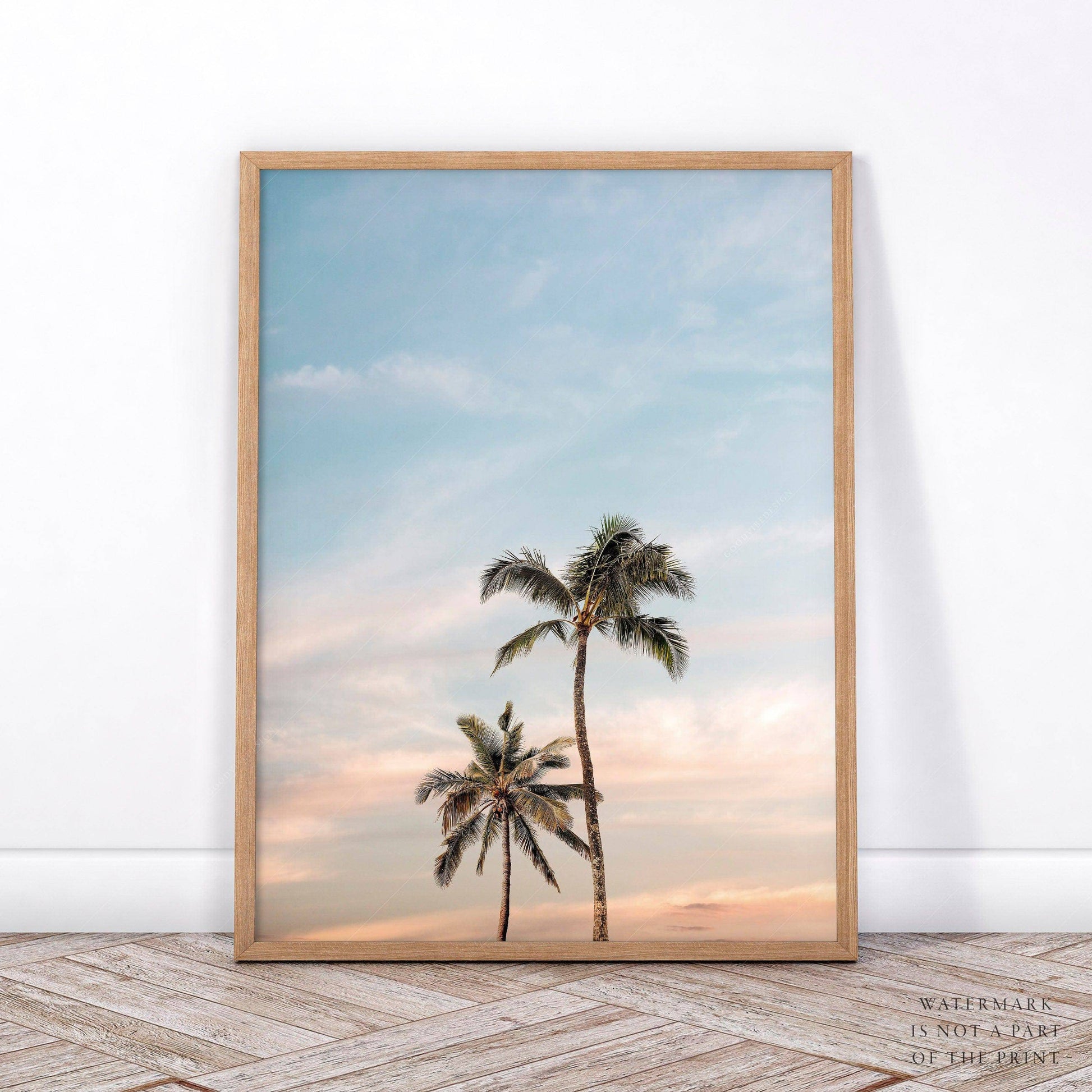 Set of 2 Beach prints, Sand and Palm tree photo, Nautical wall decor, Summer vibes