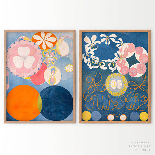 Set of 2 Posters Hilma af Klint, The Ten Largest, No. 1 and No. 2, Childhood, Group IV