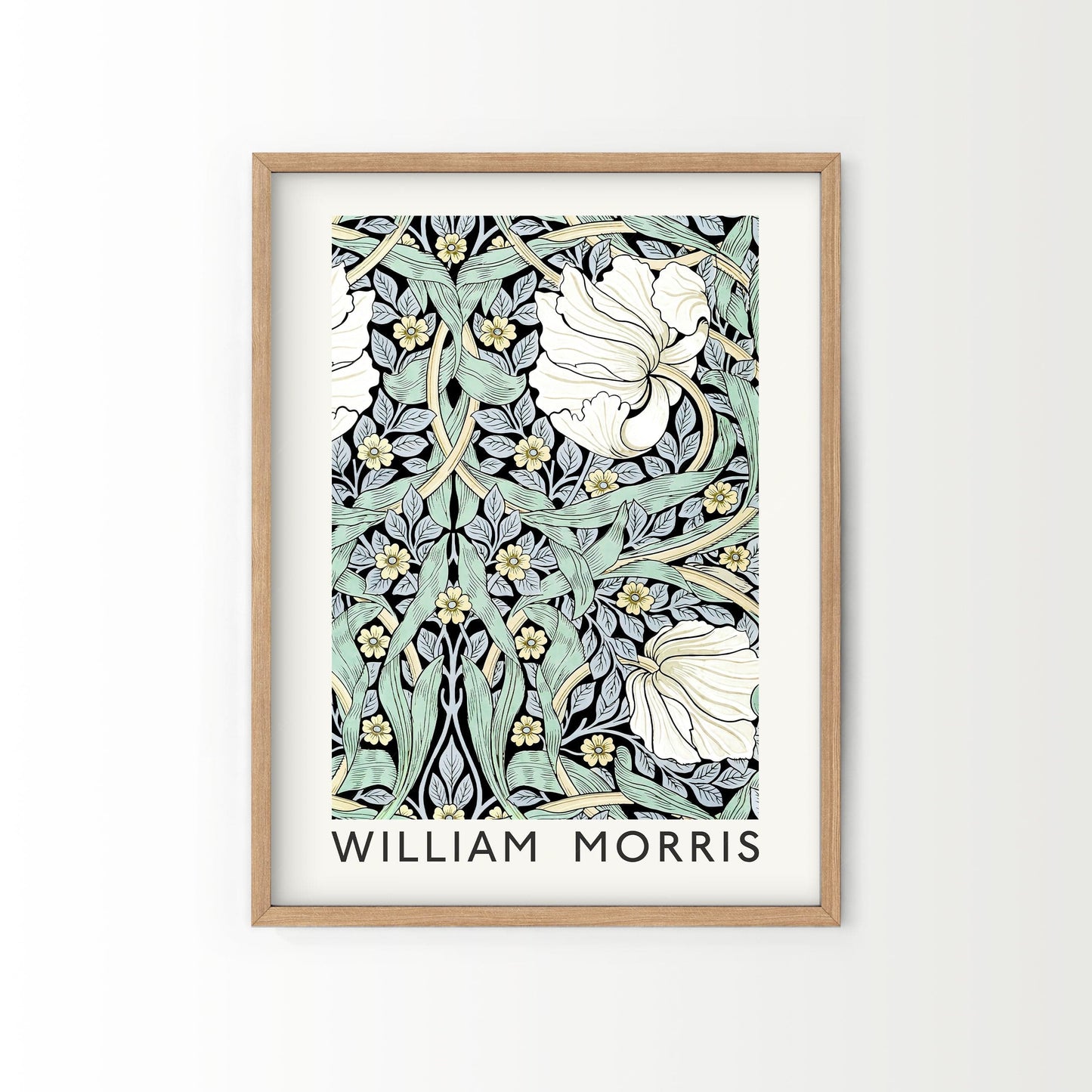 Set of 2 Prints, Henri Matisse and William Morris, Light green color