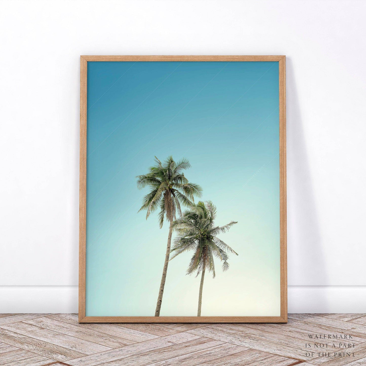 Set of 2 coastal prints, Lifeguard Tower and Palm tree