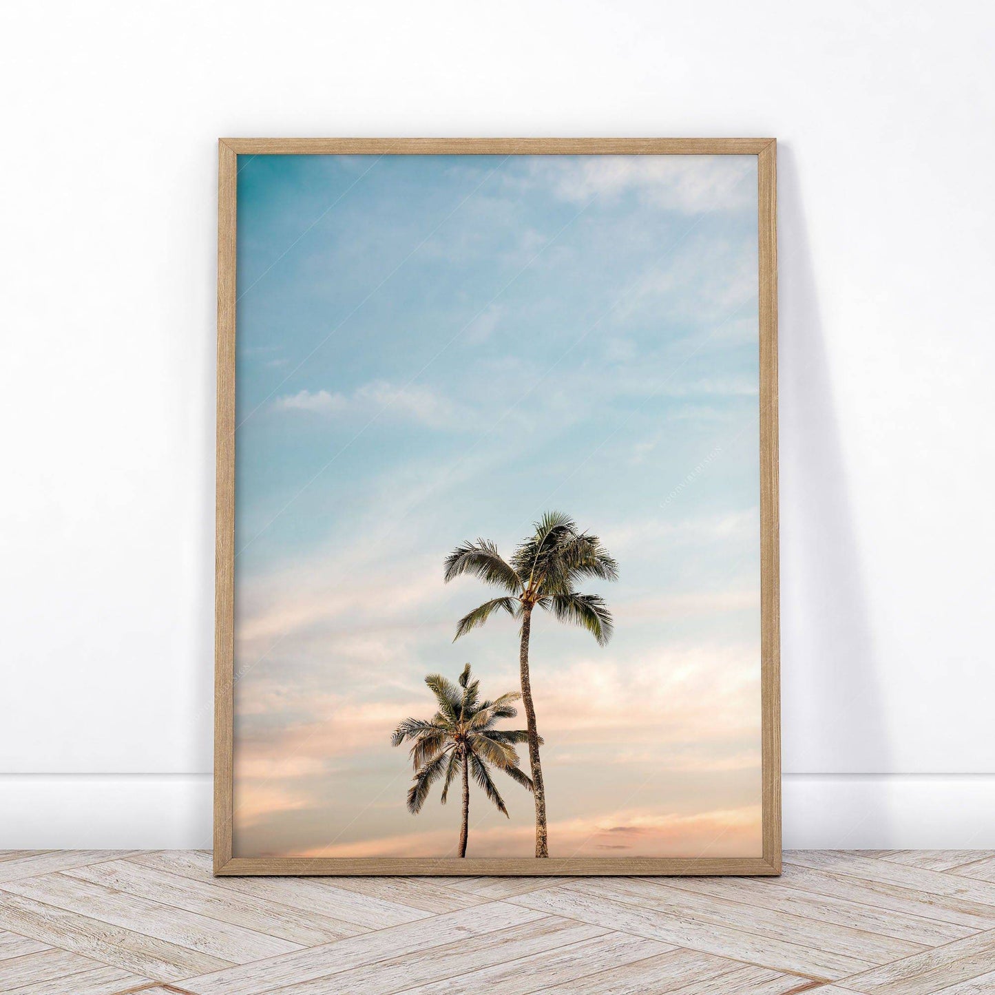 Set of 3 Beach Prints, Turquoise Van Print, Palm Tree and Sand Photo