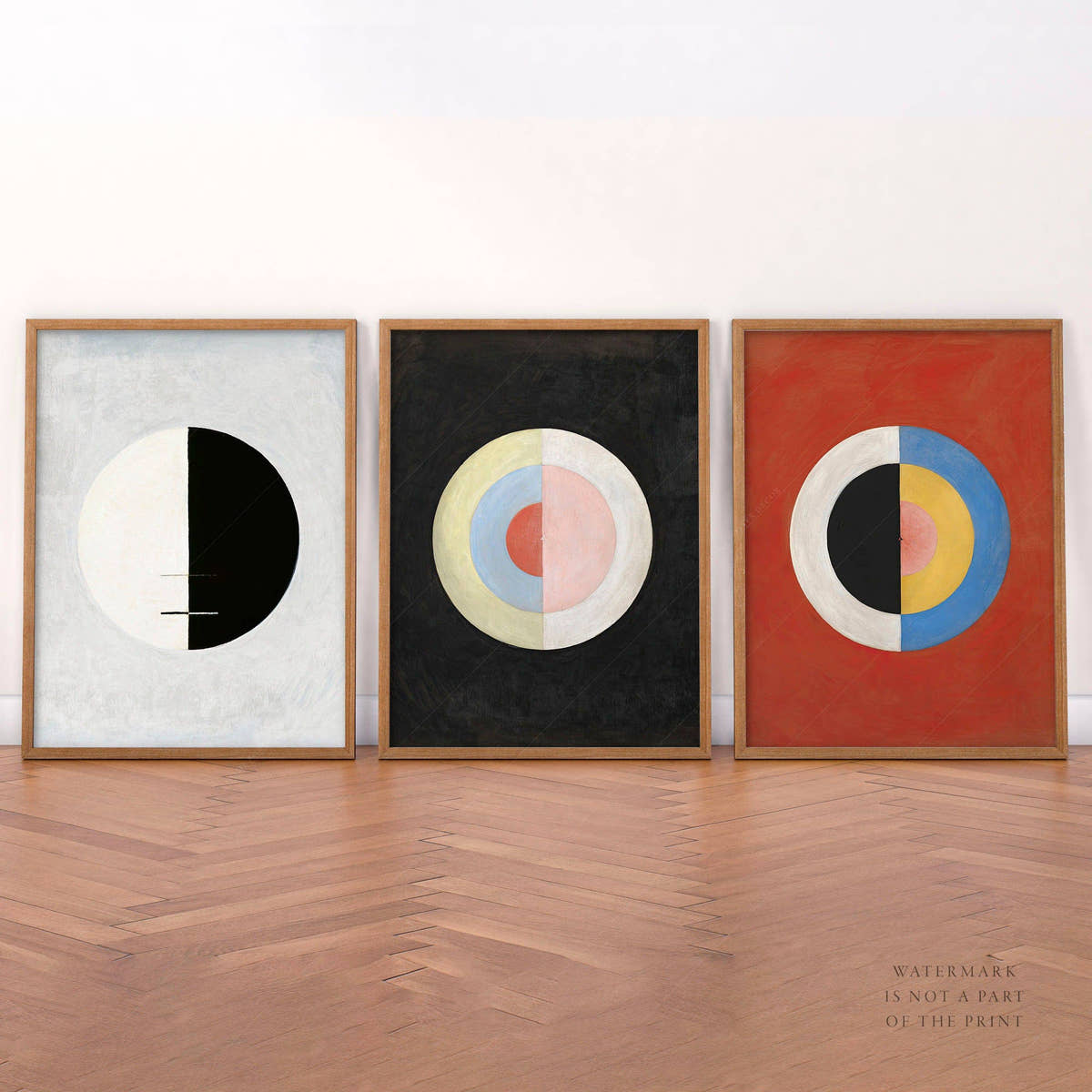 Set of 3 Posters Hilma af Klint: Buddhas Standpoint, Earthly Life, The Swan No. 17
