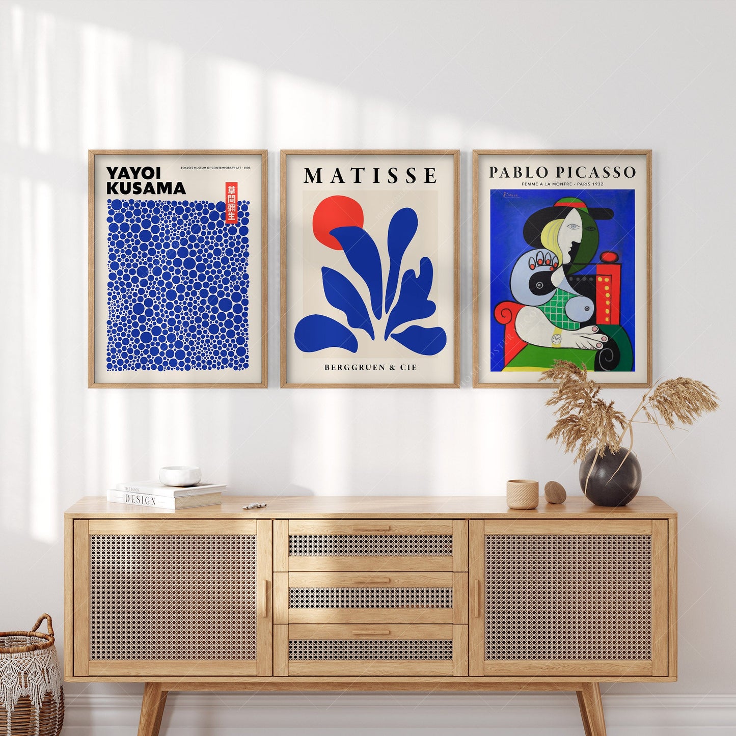 Set of 3 Prints, Henri Matisse, Yayoi Kusama, Pablo Picasso