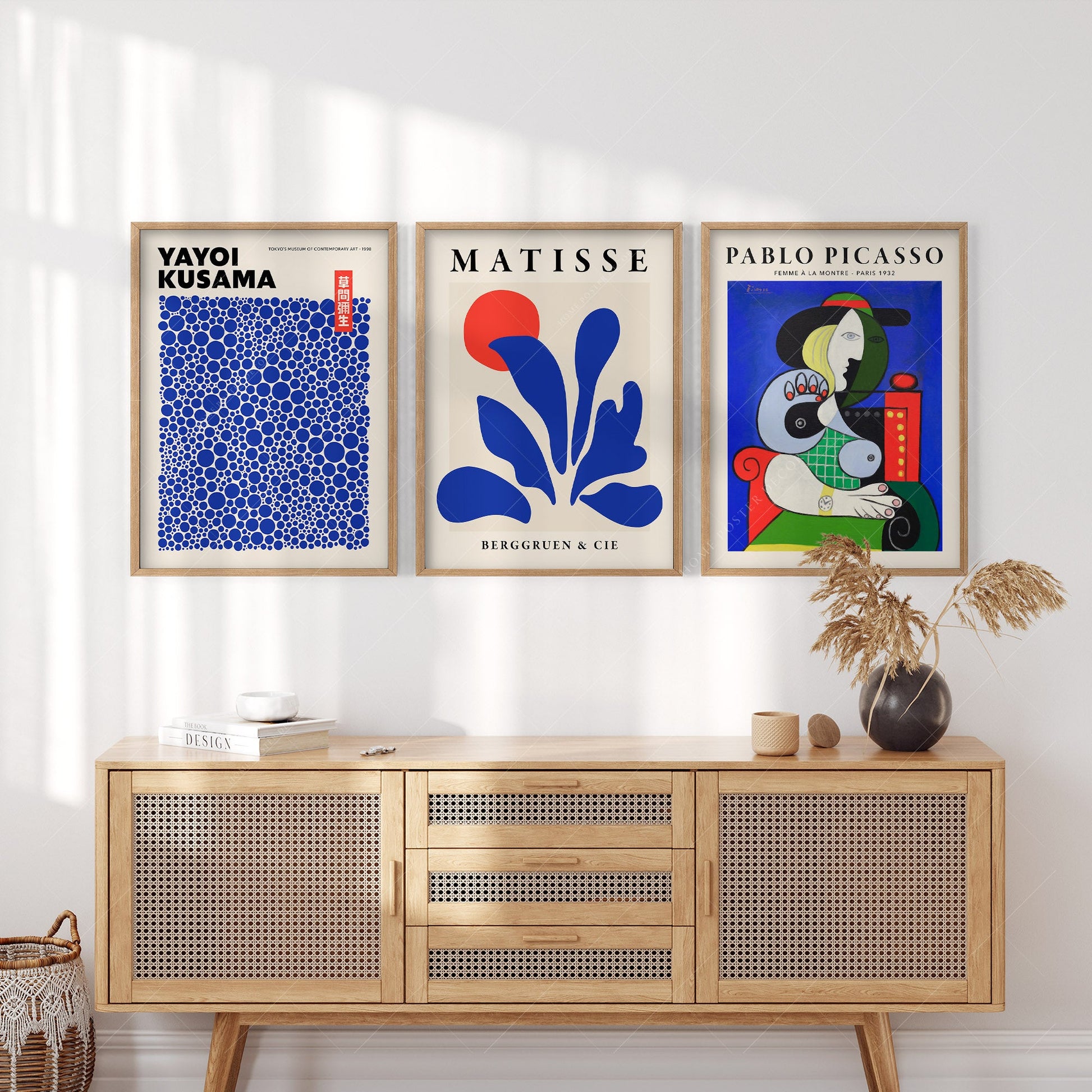 Set of 3 Prints, Henri Matisse, Yayoi Kusama, Pablo Picasso